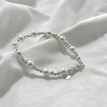 Fancy bracelet | Irregular vintage pearl bracelet| Mothers' Day Gift| Gift for Mom| Luxury silver bracelet|